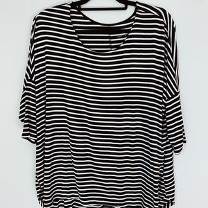 American Eagle Soft & Sexy Striped 3/4 Sleeve Tee